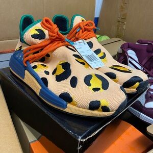 Size 11 - Adidas Pharrell x NMD Human Race Animal Print - Pulse Amber HP3221 NEW